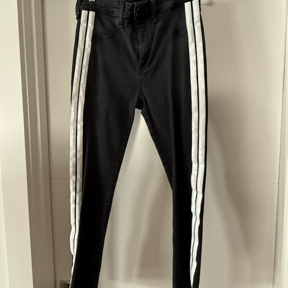 Black Pants with White Stripes